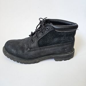 Timberland Women's 7 Black Leather Ankle Boots